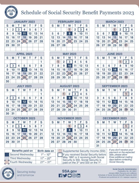 2023 Social Security Payment Schedule Smith Godios Sorensen