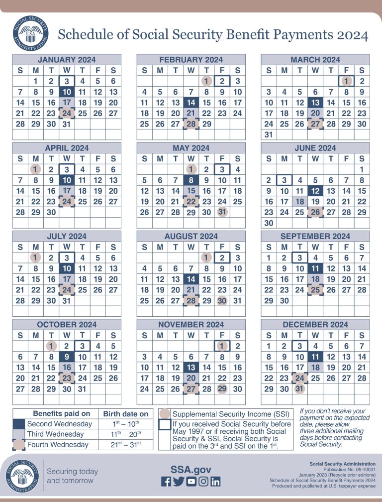 2024 Social Security Payment Schedule Smith Godios Sorensen